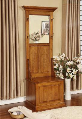 Hall tree with mirror and storage hot sale